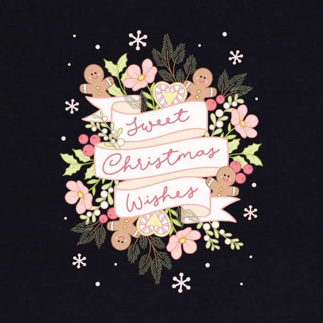 Sweet Christmas Wishes with Snowflakes by The Rosy Redhead